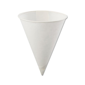 Konie® Rolled Rim, Poly Bagged Paper Cone Cups, 4 Oz, White, 200-bag, 25 Bags-carton freeshipping - TVN Wholesale